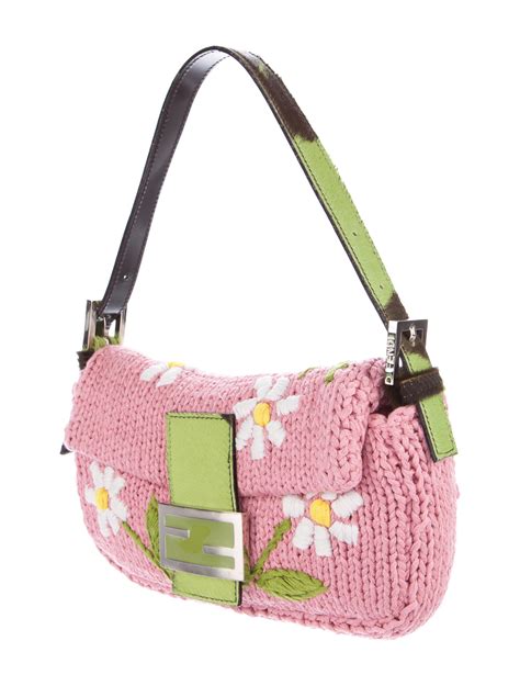 fendi floral baguette